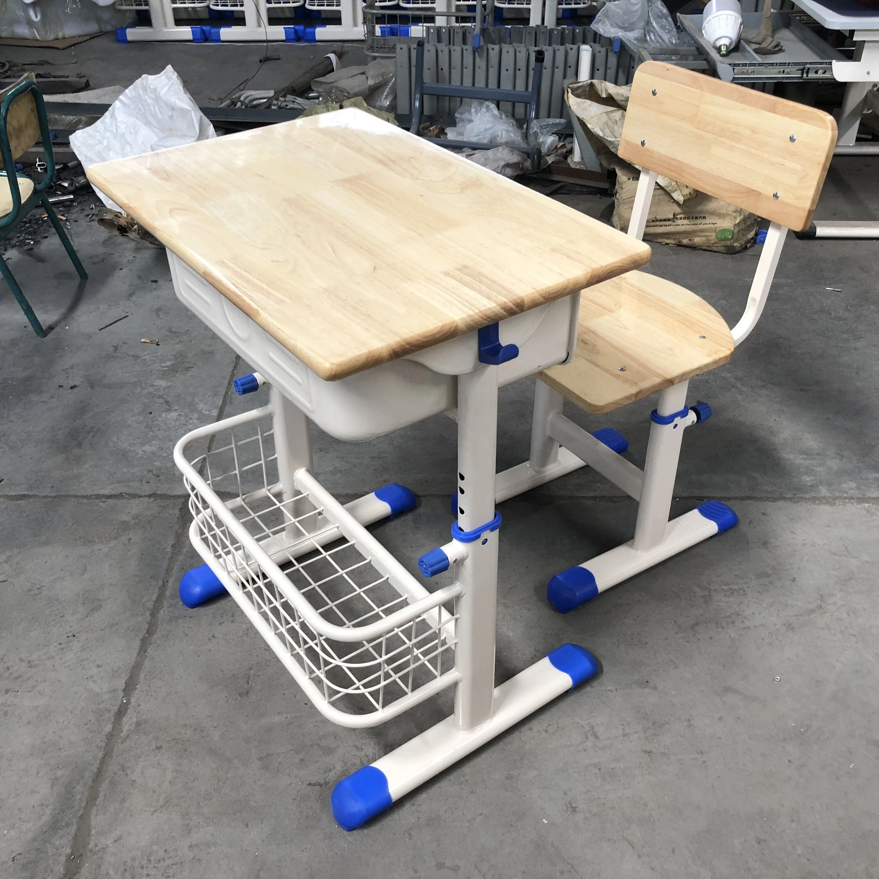 
Professional China manufacturer Study Table And Chair School Furniture Desk With Drawers For Sale 