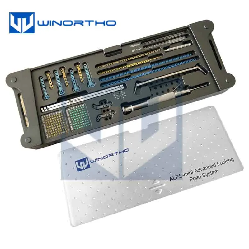 Alps Mini 1.6&1.1mm pet Animal veterinary orthopedic medical implant prcl locking plate surgical instrument surgery kit tool vet