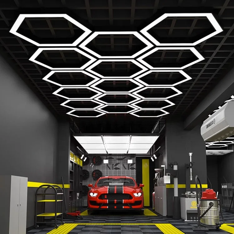 Led Hexagon Lights Hex Lights For Garage Ceiling Honeycomb Lamp 110V Factory Direct Sales hexagonal led light