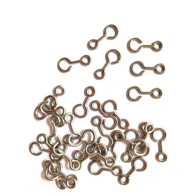 Stainless Steel Fishing Connector Eight- ring Strap Pendant Snap Fishhook Swivels Bait Tackle Hooks Dia1.2-1.4mm