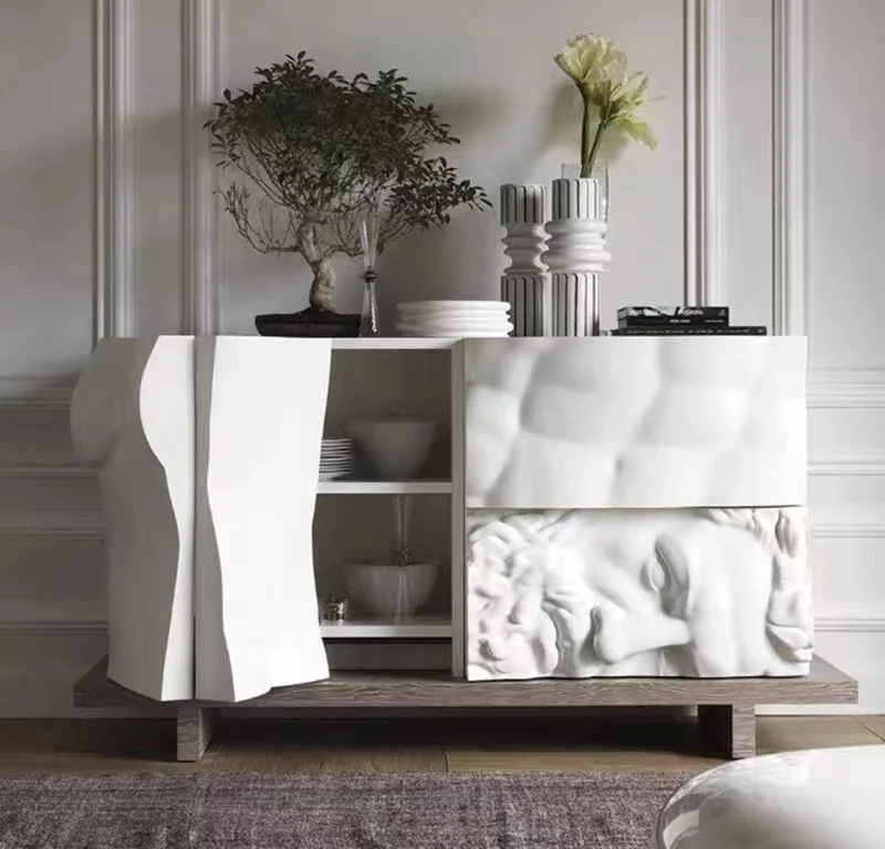 Nordic sideboard Personalized living room designer Lockers Customized kitchen  solid wood cabinet