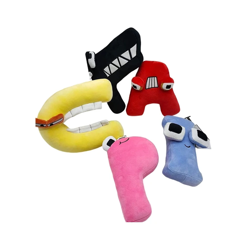 Alphabet lore plush toy anime doll kawaii 26 engli a-z alphabet plush cute stuffed soft toy