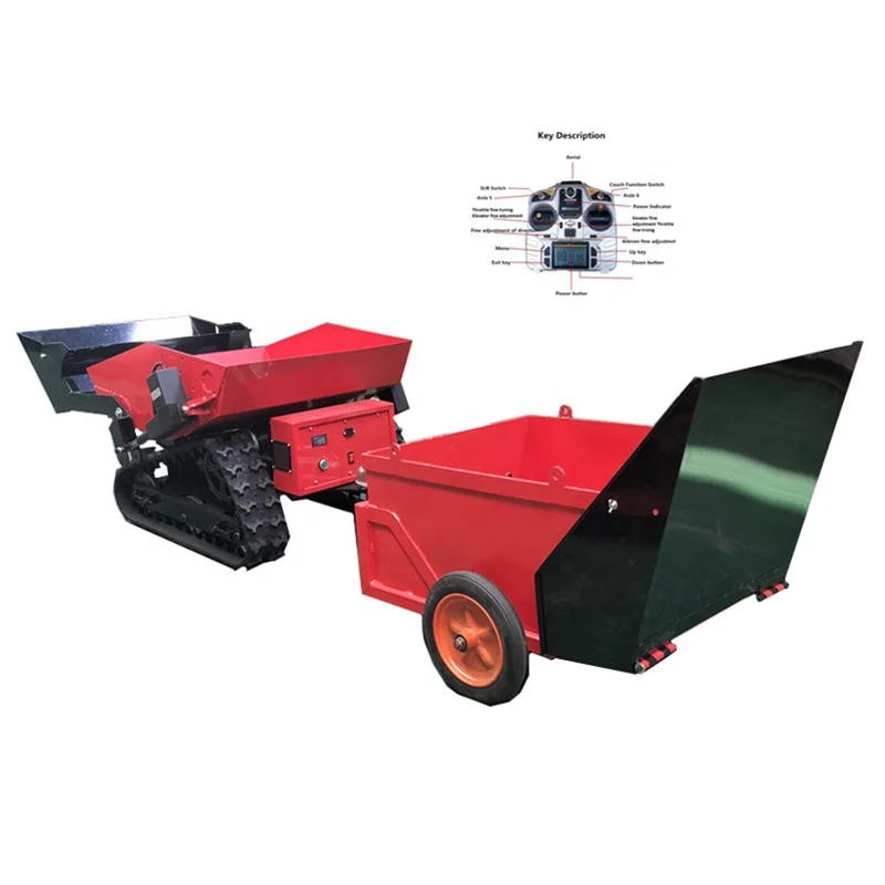 EPA China 200kg 800kg 1000kg self-loading mini crawler transporter rubber track dumper with lift and crane for sale