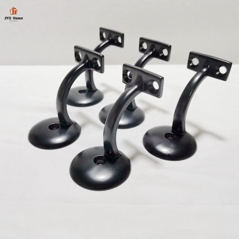 Wholesale 3 inches Height Heavy Duty Zinc Alloy Golden Mounting Brackets With Solid Round Base for Wood Handrail Railing