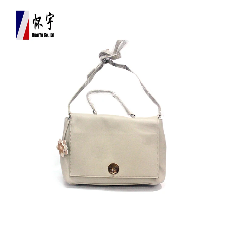 Fashion Custom White Flower Decoration Buckle Ladies Handbag