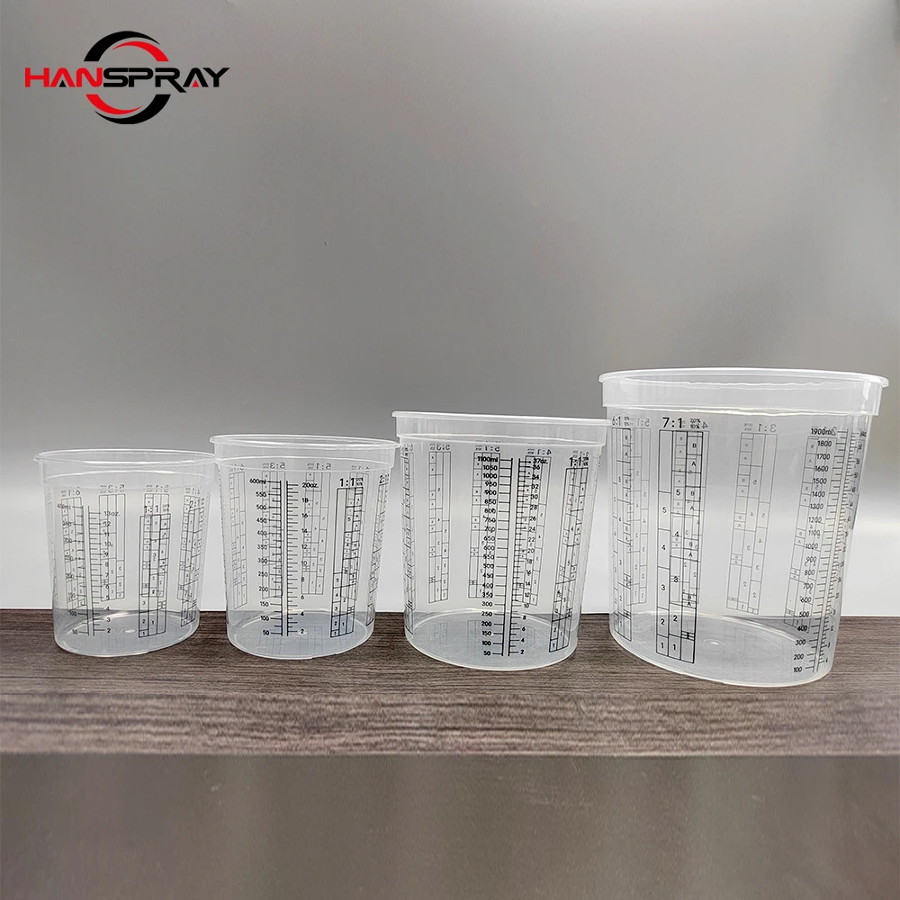 professional disposable spray gun paint mixing cups for Automobile