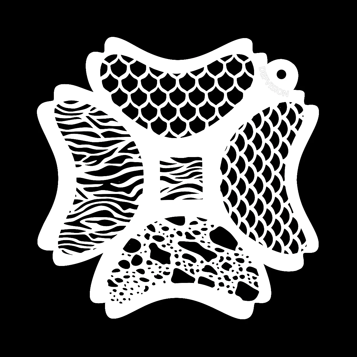 Privated Label  Texture Drawing Tattoo Face Hair Stencil For  Body Artists Make Up