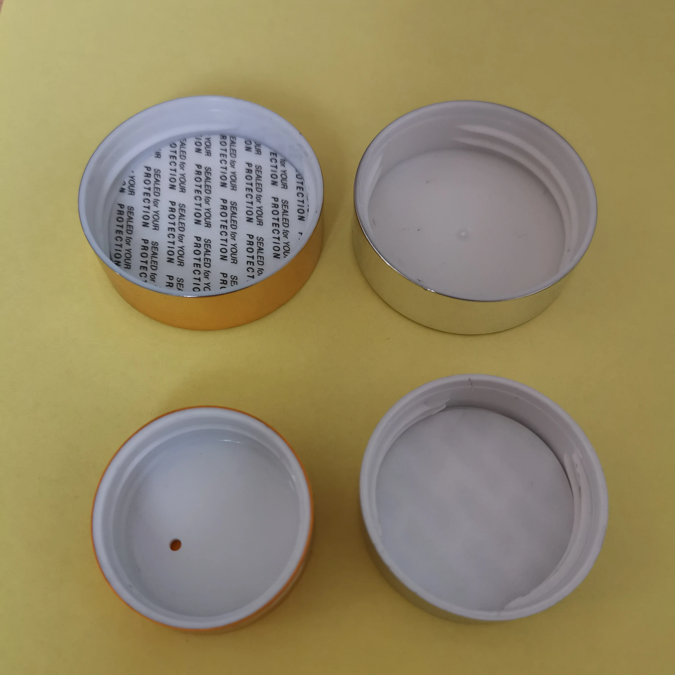 Hot Sell 56/400  89/400 shiny silver and rose gold aluminum plastic lid