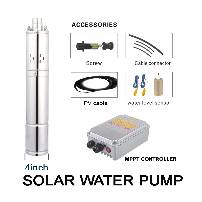JINTAI solar powered submersible borehole deep pumps water well pump for deep well bore