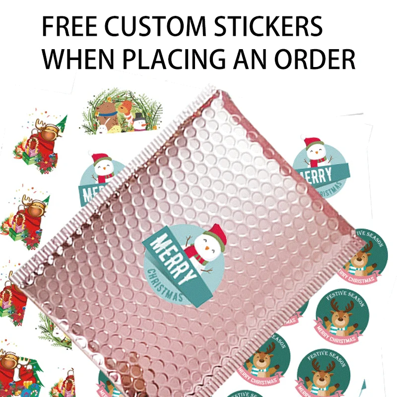 
Custom Design Envelopes Padded Bubble Mailing Bags Rose Gold Poly Mailers Bubble Mailers Logo 