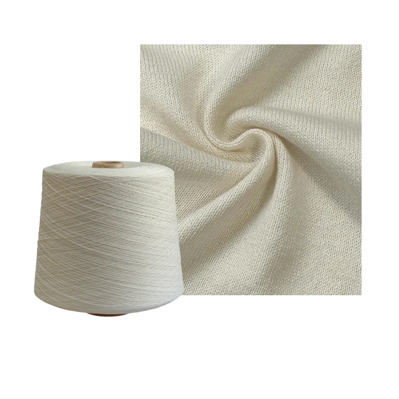 Selling 1kg Per Cone 2ply 85 Cotton 15 Cashmere Blended Yarn For Machine Knitting