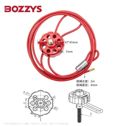 Adjustable Universal 4MM*2M Plastic-coated Stainless Steel Cable Lockout Device for Overhaul of Industrial Equipment Lockout
