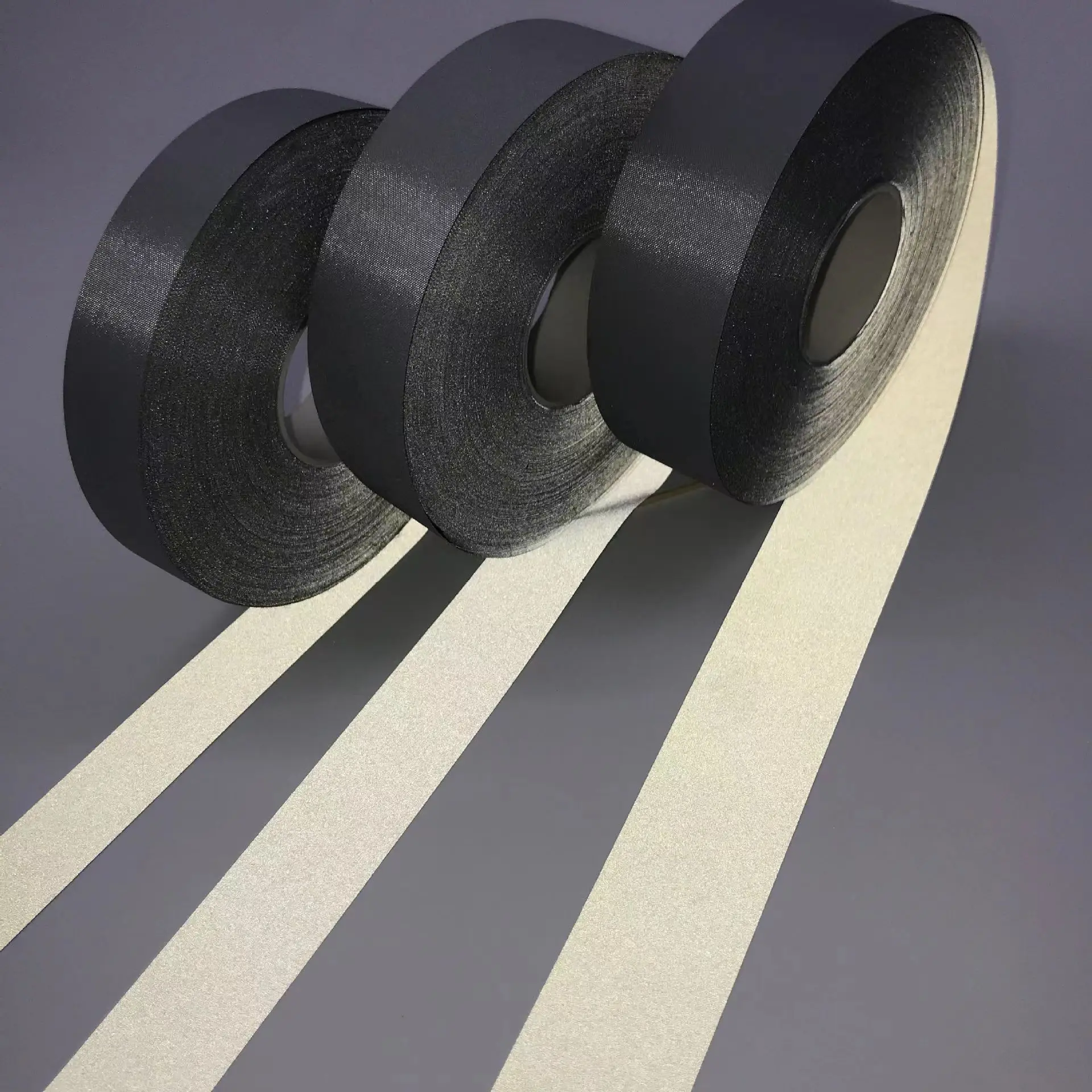 His Dark 100% Polyester High Visibility Reflective Fabric materials safety Tape strips for clothing