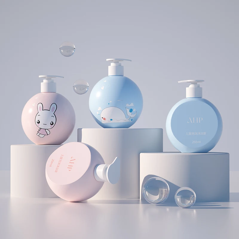 luxury baby shampoo body wash lotion shampoo pump bottle kid skincare packaging produits cosmetiques pour bebe