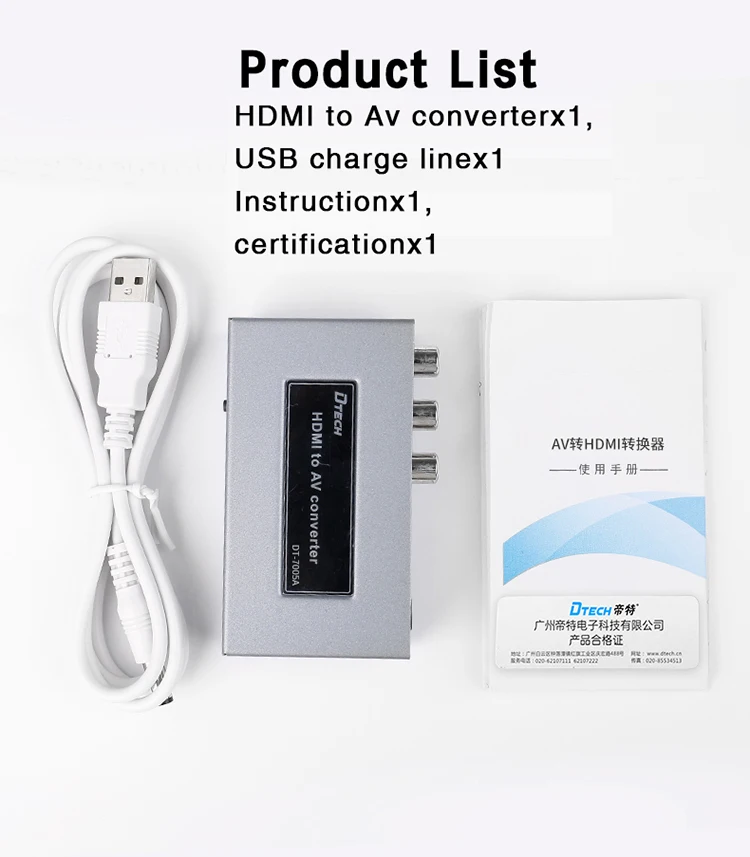 
DTECH 3D Audio and Video RCA Converter Converter 1080P HD 4K HDMI Adopter CE FCC ROHS 1 Years 1 Pc 80db(1khz) Multimedia 9.6kgs 