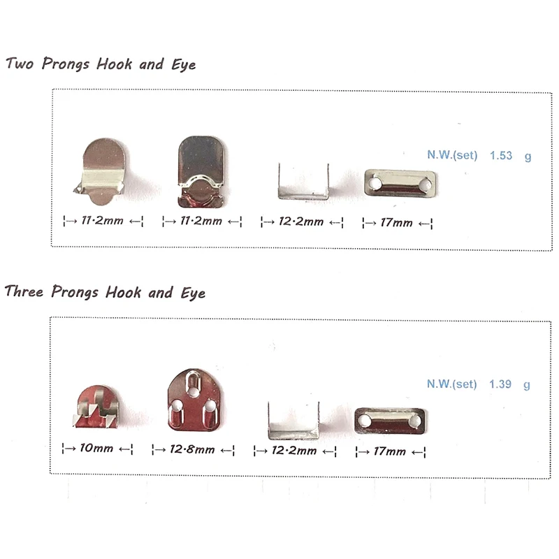 Custom High Quality Trousers Button Metal Sewing On Hook And Bar Fastener Hook For Trousers