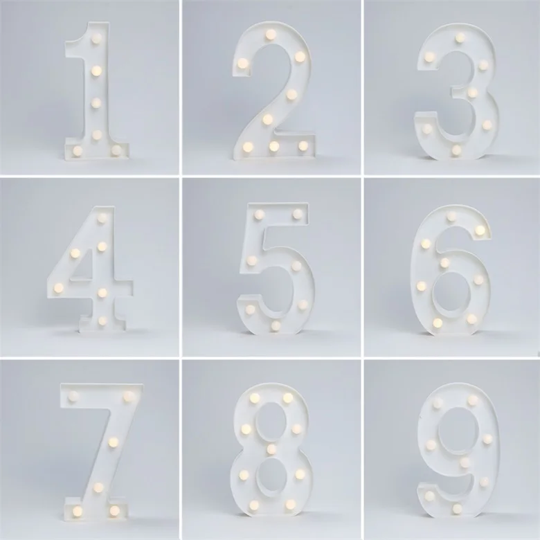 New trend pvc Alphabet Light letter sign for party wall letters battery powered decorative led lights