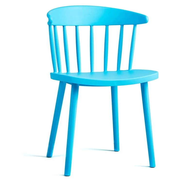 Stylish KD full pp yellow plastic armrest dining restaurant chair