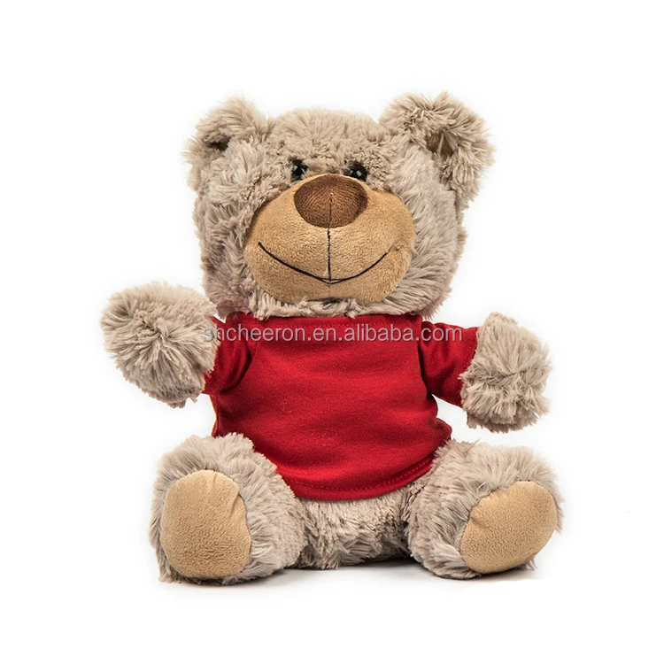 Изготовленная на заказ 15 см 20 25 30 Плюшевая Кукла Медведь игрушки аниме плюшевая кукла Мягкие плюшевые с футболкой