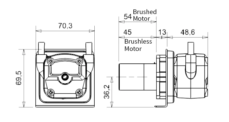 Kamoer KPHM400 400ml/min Flow Rate 12V 24V DC Motor Brush/Brushless Motor water treatment Peristaltic Pump