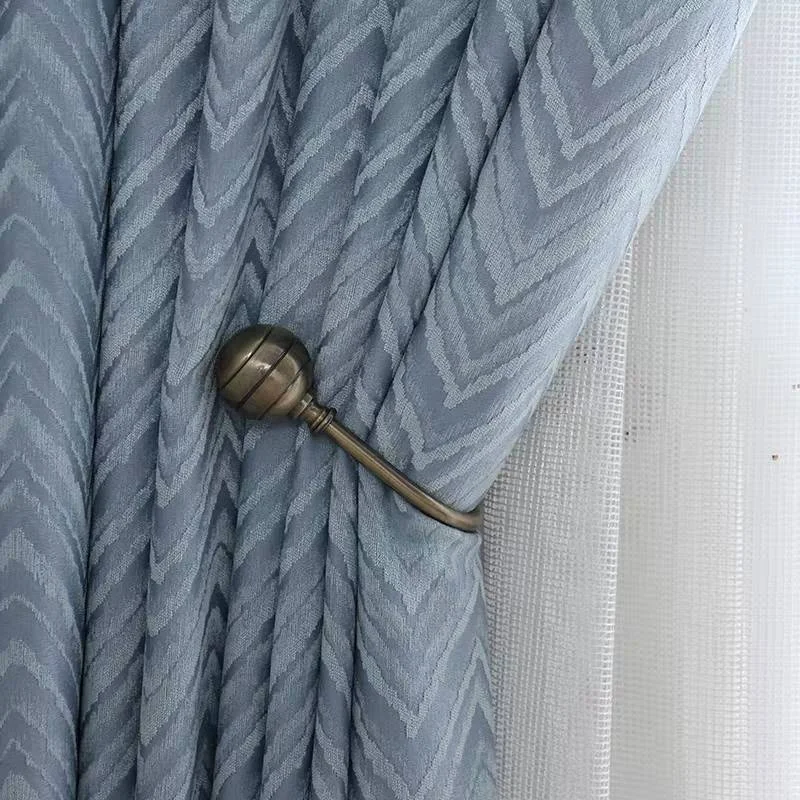 KEWOO high quality golden  color round simple luxury style wall curtain hook with rope for wall or door