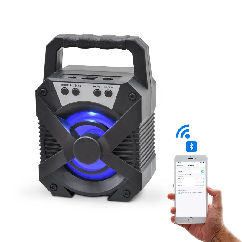  2020 наружный портативный цветной СВЕТОДИОДНЫЙ беспроводной стерео bluetooth-динамик со светодиодной