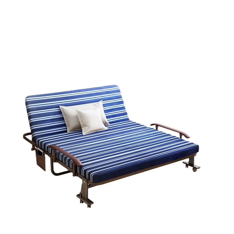 Factory manufacturing home furniture adjustable iron bed folding bed with exquisite workmanship
