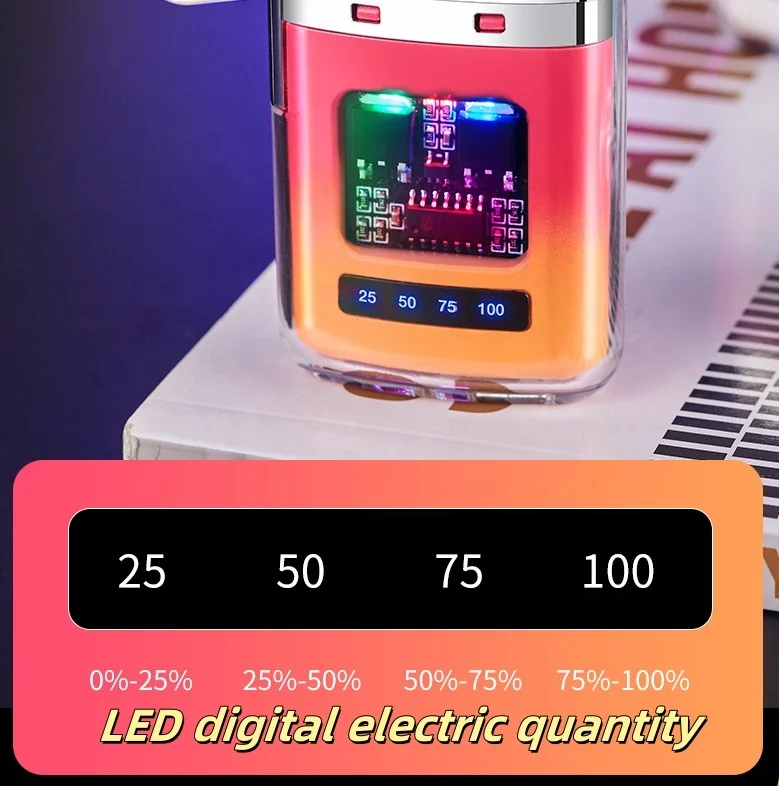 Portable Electric Lighter With Digital Display and Type-C Rechargeable Arc lighter