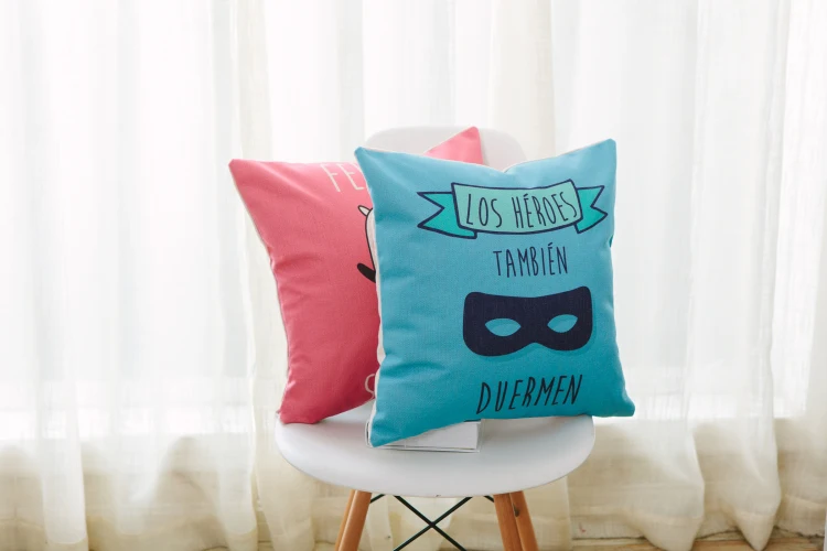 Soft customized digital printing color square 45x45cm pillow cushion for sofa bedroom