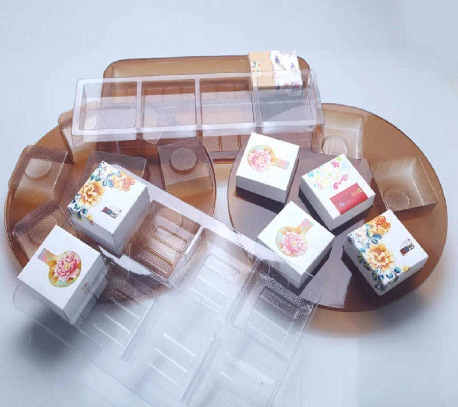 Food Grade Plastic PVC Chocolate Candy Tray Black Bottom Chocolate Blister Packing Cookies Trays PET Insert For Chocolate