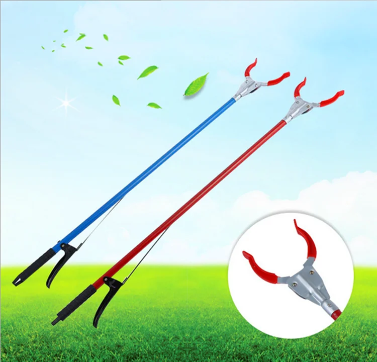 Factory Wholesale Custom Logo 32 inch Aluminum Long Arm Gripper Foldable  Pick Up Trash Reacher Grabber