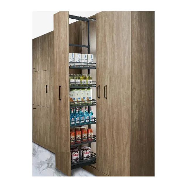 Wellmax Tall Unit Basket Wine Drinks Pantry Storage Basket Drawer Linkage Sliding Wire Basket Drawer