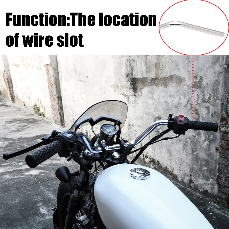 
22mm Motorcycle Handlebars High-Rise Tracker Handle Bars For Harley Honda Yamaha Sportster Cafe Racer 