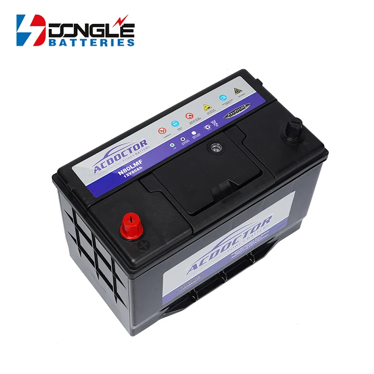 Wholesale Price Cold Start Function Maintenance Free 12V 80Ah Boats Trucks Lead Acid SMF Automotive Battery
