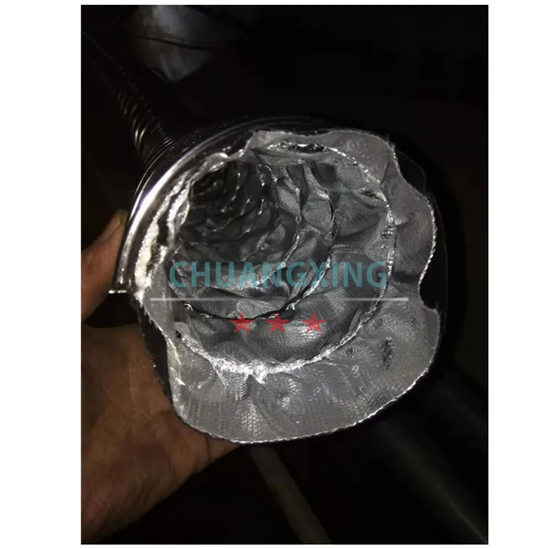 
Professional supplynig High Temperature Resistant Fiberglass Fabric Flexible exhaust Spiral Duct 