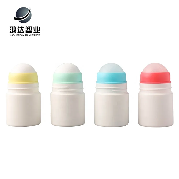50ML Plastic Roll on Bottle for Deodorant and Cosmetic Packaging