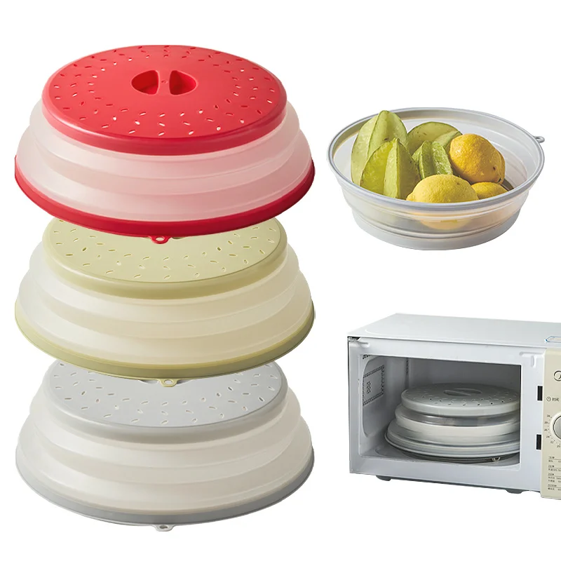 2 in 1 Microwave Place Mat & Food Cover for Splatter Guard Multi-use Collapsible Microwave Splatte Cover for Food