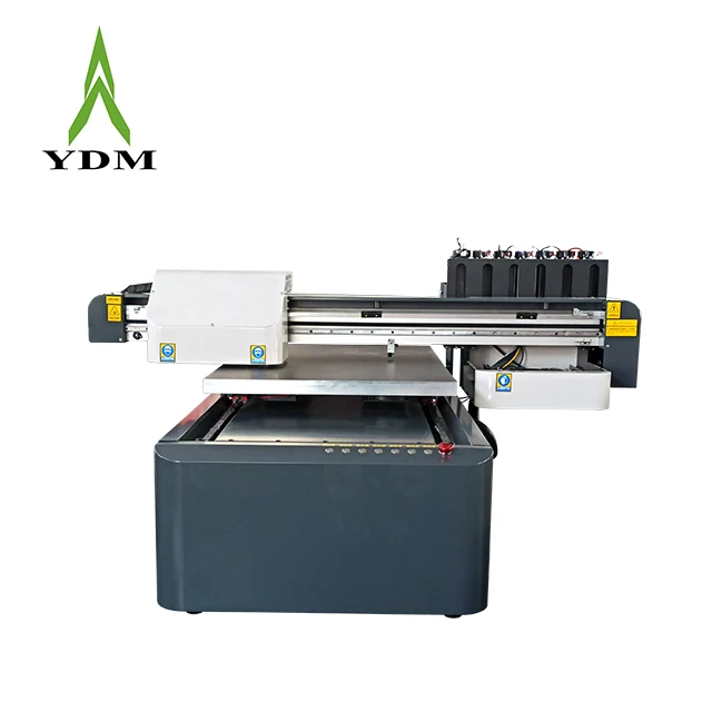 YDM  A1 UV DTF 6090 flatbed printer glass bottles gift box printing machine with varnish