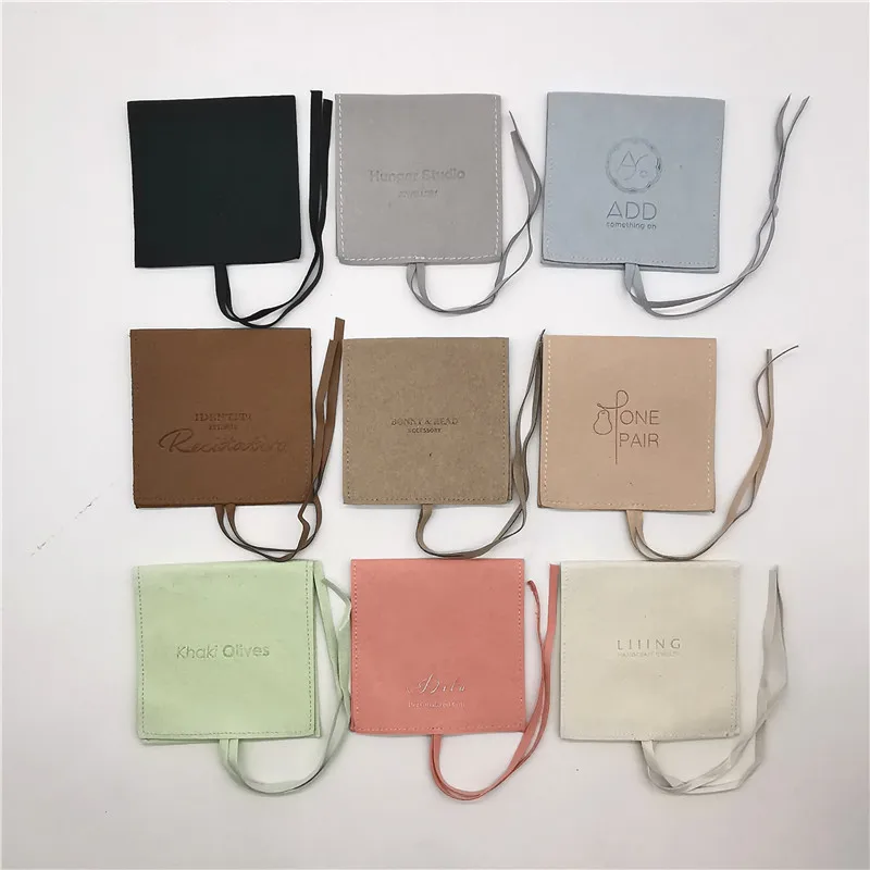 
China Jewelry bag suede leather manufacture Custom wholesales Jewelry Envelope bag Suede Microfiber Jewelry Pouch 