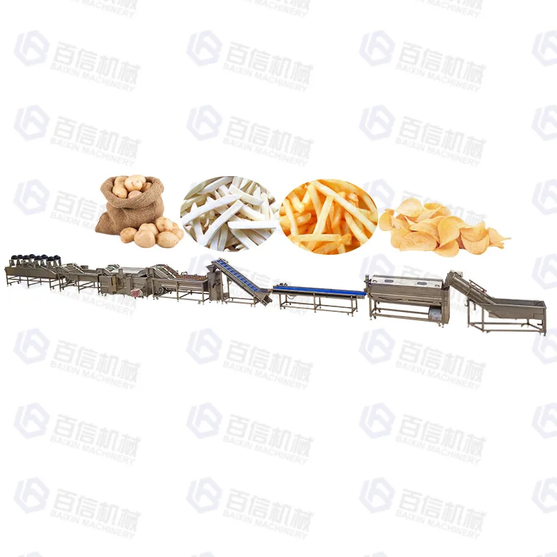 Factory Customized Commercial Fully Automatic Fried Potato Chips Making Machine Line Frozen French Fries Production Line