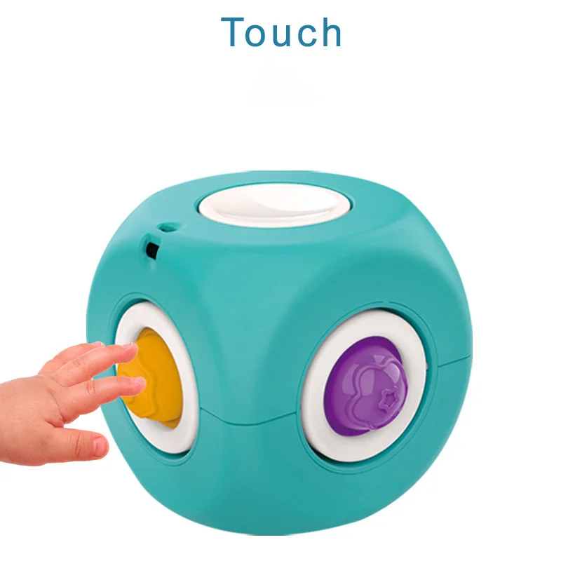 Trending Hot Products Stress Reliever Sensory Magic Cube Reversible Toys Kids Bubbles Pop Spinner Flying Fidget Toys