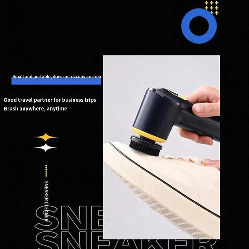 Portable Handheld Automatic Electric Shoe Brush Shine Polisher 2 Ways Power Supply