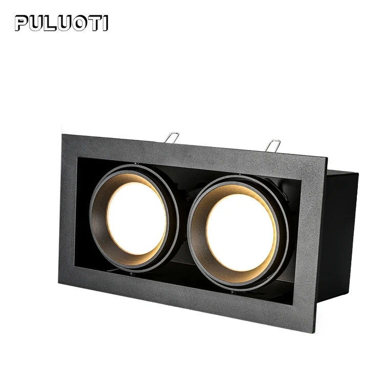 
Puluoti High Quality Aluminum Double Heads Adjustable 24w 36w Indoor Embedded LED Spotlight 