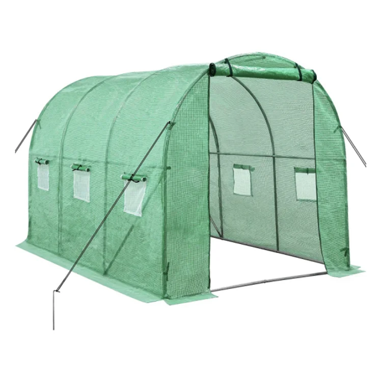 Wholesale Custom Greenhouse Spacious Walk-In Design PE Fabric Garden Tunnel  Greenhouse