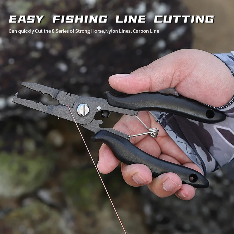 Fishing Pliers Stainless Steel Big Nose Hook Remover with Teflons Coating on Blade for Outdoor Fishing