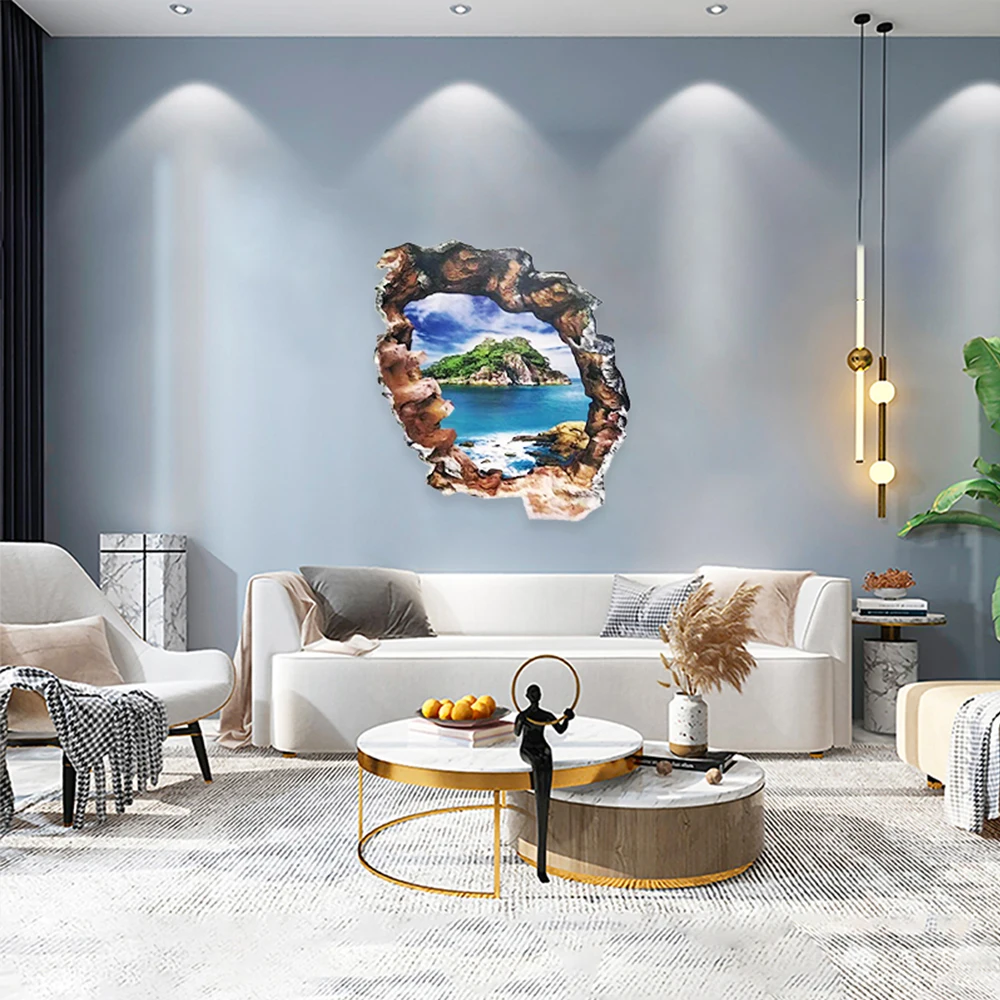 Wholesale OEM Custom Scenery Landscape Scape Art Wall Decoration Home Room Decor Stickers