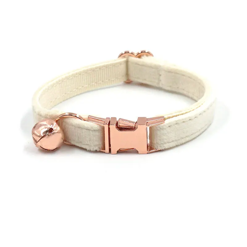 2023 Custom Soft velvet Adjustable Luxury Dog Training Collar Custom Pet Dog Collar