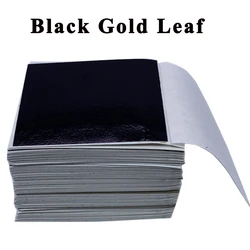 8 X 8.5 Cm 500 Pcs Gilding Crafts Nail Furniture Colorful Black Taiwan Imitation Gold Leaf Foil paper for Painting