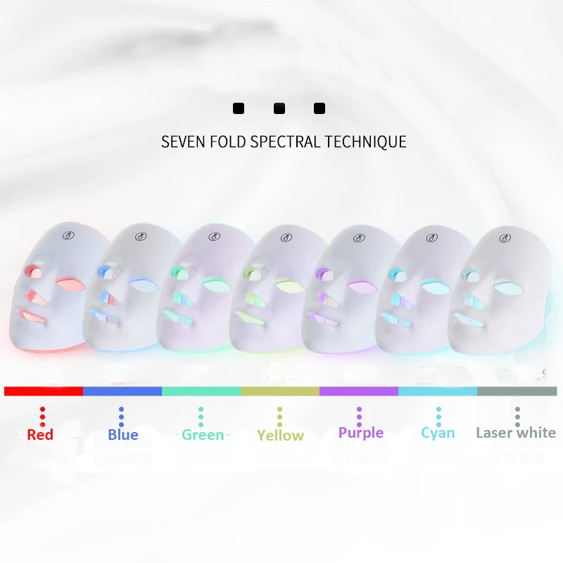 Usb Charging 7 color LED Beauty Mask Facial Care Photon rejuvenation beauty tool