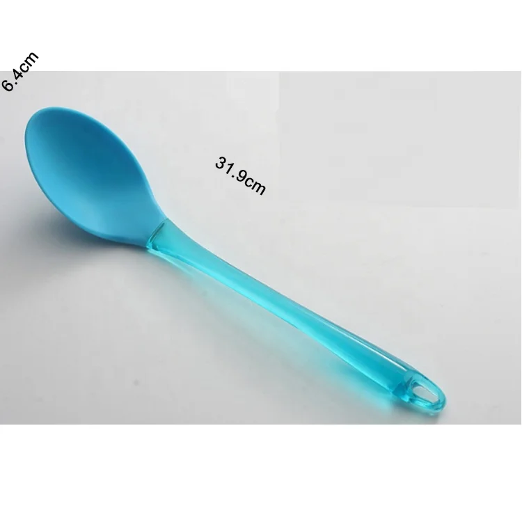 5 piece Transparent Colorful Kitchenware High Heat Resistant Silicone Kitchen Utensil Set